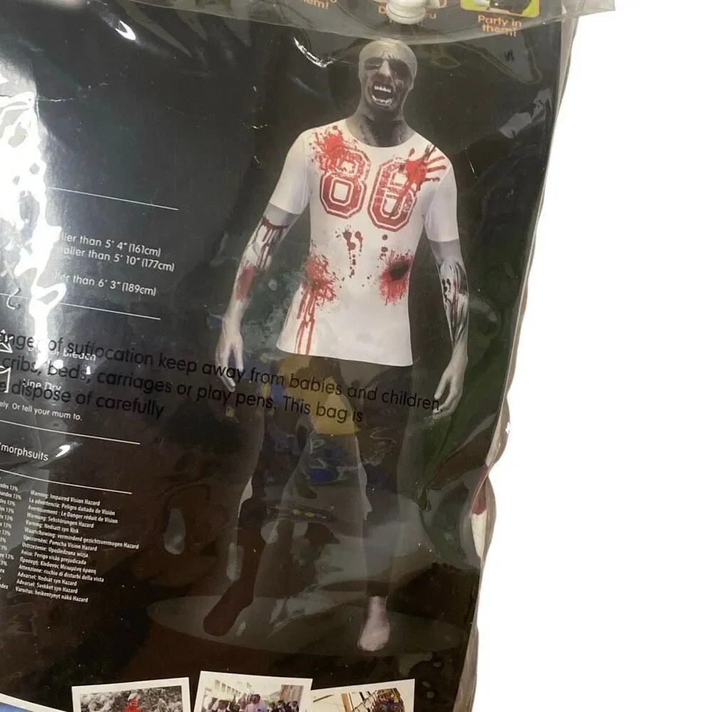 Halloween Zombie Athlete Jock Morphsuit Costume Discontinued Design NOS Adult L